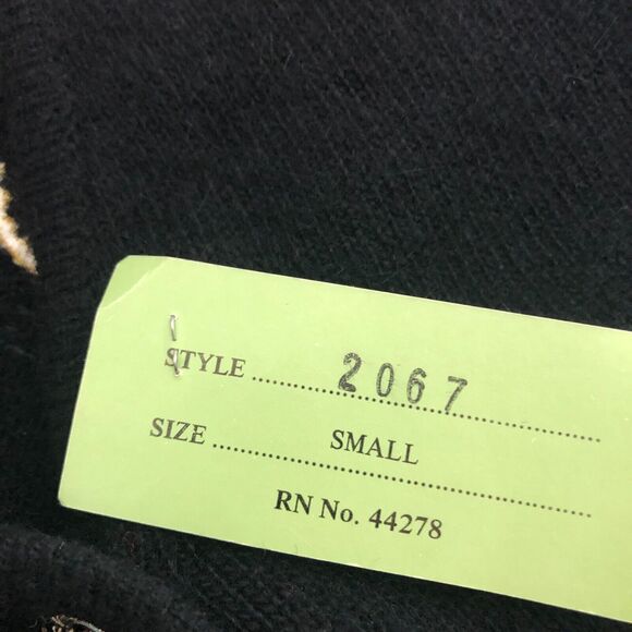 Vintage 80s Marisa Christina Cardigan Sweater Black Lambs Wool Angora Sequins - Picture 7 of 12